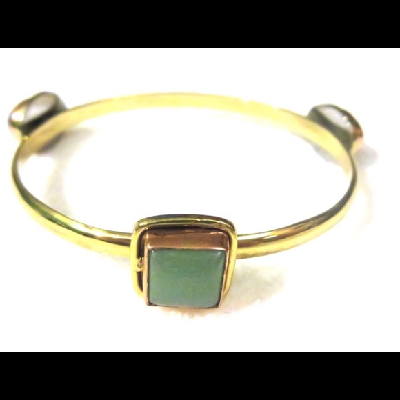 Jewelry, Semi Precious Stone Bangle, Set of 3 - Picture 4 of 5